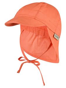 Sterntaler Бейсболка с защитой шеи, однотонная, ярко-оранжевого цвета