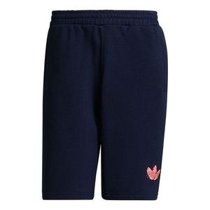 Шорты originals 5 as short logo printing skateborad sports short pant male green Adidas, синий