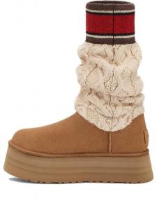 Кроссовки (WMNS)UGG Classic Sweater Letter Boot 'Chestnut', желто-коричневый