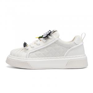 AOKANG Низкие скейтерские кросcовки мужские экрю с самодельными пряжками, цвет Ecru[DIY Shoe Buckles]