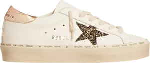 Кроссовки Golden Goose Wmns Hi Star LTD 'White Black Gold Glitter', белый