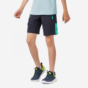 Детские дышащие шорты для тренировок Decathlon - серый/зелёный
