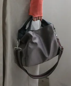 Женская сумка-тоут с ручками из натуральной кожи, нейлон и холст Aroco, цвет Nylon Charcoal