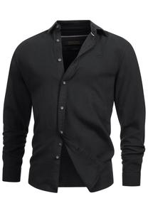 Рубашка на пуговицах классического кроя INDICODE JEANS, Black