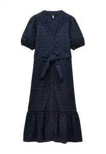 Платье-Рубашка susanna с коротким рукавом и вышивкой, прямого кроя. Joules, Navy