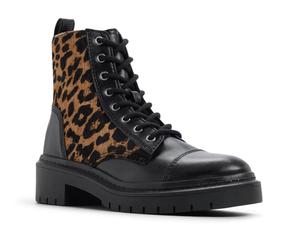 Ботинки Aldo Goer-In Bootie, Black/Brown Leopard Print Leather/Calf Hair