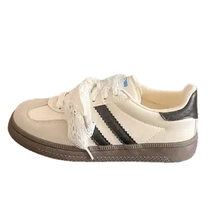 JimiXiong Женские низкие скейтерские кроссовки с белой лентой, цвет White Ribbon Accessory