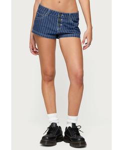 Женские джинсовые шорты Hanson в полоску Edikted, Blue