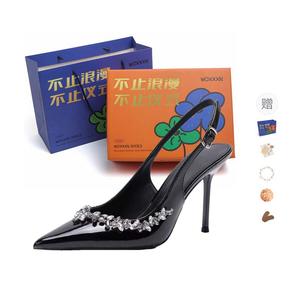 Тонкие туфли на шпильке 9 см женские WOXXXN, Black[Box Included]+Giveaway