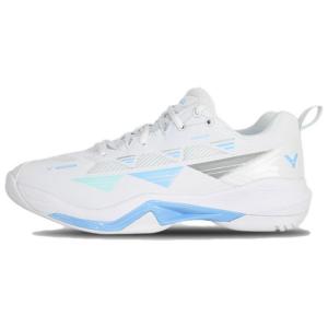 Victor ВИКТОР Устойчивые к истиранию низкие бадминтонные кроссовки для мужчин AM (белый/свежий синий), цвет AM (White/Fresh Blue)