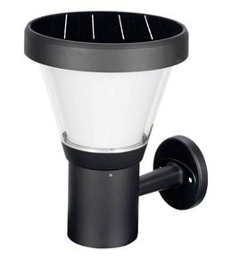 Солнечный настенный светильник Iplux LED Oslo, черный