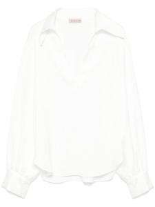 Блузка Blanca Vita из ткани сирсакер, белый