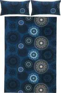 Постельное белье темно-синее 1x 200x220 см + 2x 40x80 см Erwin Müller