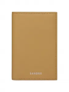 Кожаный кошелек Sandro, бежевый