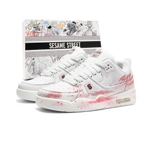 Микрофибра кожа Balance легкие дышащие скейтборд кроссовки Unisex SESAME STREET, crimson cherry ink splatter