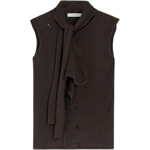 Вязаный жилет с галстуком Lemaire, черный cocoa