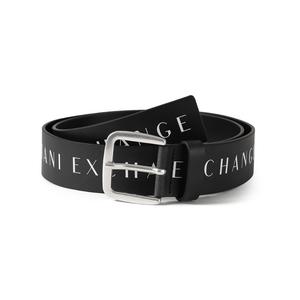 ARMANI EXCHANGE Кожаный ремень из коровьей кожи мужской черный шириной 4 см, Black