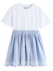 Платье Next Daisy, цвет Light blue/White