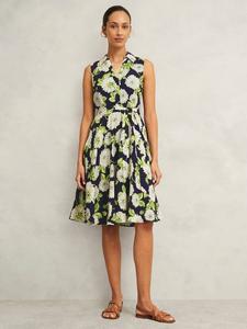 Платье а-силуэта petite bea в цветочек длиной до колен Hobbs, цвет Navy Multi