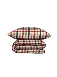 Schiesser Комплект постельного белья James из фланели - 2 предмета, коричневый и синий