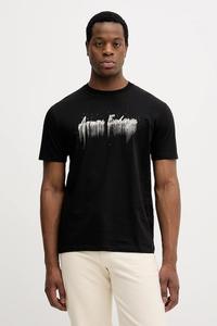 Хлопковая футболка Armani Exchange, черный