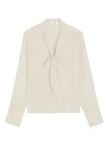 Топ в горошек с галстуком на шее FRAME, нейтральный