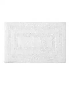 Набор из двух мицеллярных двусторонних хлопковых ковриков для ванной из ворса Nautica, белый