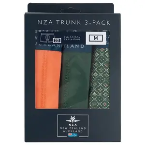 Трусы-боксеры Nza New Zealand Caden 3 units, оранжевый/зеленый