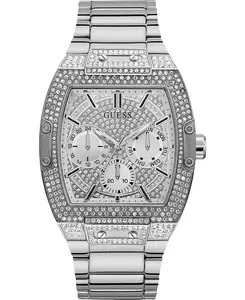 Мужские часы с браслетом из нержавеющей стали 43x51 мм Guess, silver