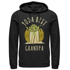 Мужская толстовка с капюшоном Yoda Best Grandpa из мультфильма «Звездные войны Йода» Licensed Character