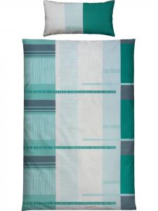 Сатиновое постельное белье цвета петролеум REDBEST, 155 x 220 + 80 x 80 см