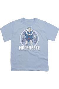 Футболка с коротким рукавом DC Comics Mr Freeze для детей Gildan, светло-голубой