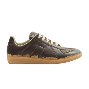 Кроссовки Maison Margiela Wmns Replica Sneaker, Dark Brown Camel Distressed