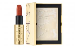 Nars Лимитированная серия наборов для макияжа с помадой «Большой белый торт» с золотой фольгой, регулирующей жирность кожи лица, 10 г + 3,8 г