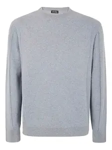 Свитер с круглым вырезом Zegna, серый