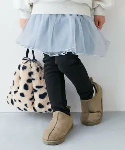 Теплая, пышная юбка из тюля с ворсистой подкладкой, длина 10 см, коллекция осень-зима 2025 Devirock, цвет Ice Blue