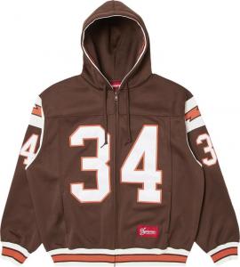 Толстовка Supreme Football Zip Up Hooded 'Brown', коричневый