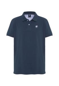 Рубашка-поло лаконичного дизайна с прошитыми этикетками POLO SYLT, цвет 19-4010 Total Eclipse