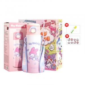 Термостакан Sanrio, Melody (Includes Cup Brush + Straw Brush + 3D Sticker + Gift Bag)