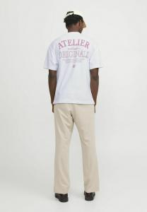 Футболка с принтом JORSANTORINI BACK SS CREW NECK Jack & Jones, цвет bright white