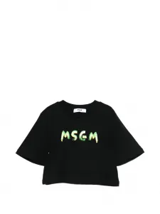 Футболка с логотипом Msgm Kids, черный