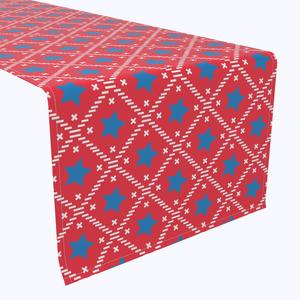 Скатерть-дорожка, 100% полиэстер, 14х108 дюймов, Abstracta Звезды июля.