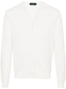 Хлопковый кардиган на пуговицах Zanone, белый