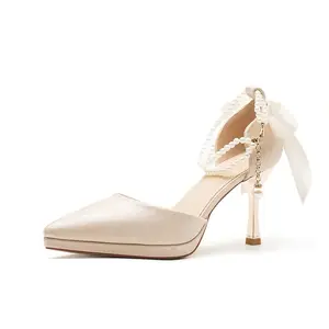 HKCP Тонкие каблуки на шпильке женские шампань, цвет Champagne