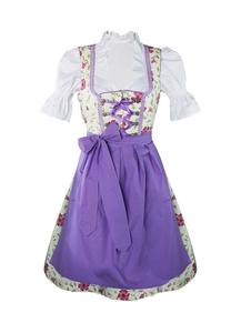 Мини-дирндль из трех частей с цветами EDELNICE, цвет Weiß Lila