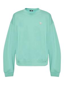 Хлопковая толстовка с вышитым логотипом Versace, зеленый