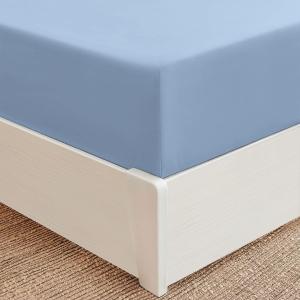 Mellanni Простыня на резинке, размер Queen (глубина кармана до 53 см), 1 шт, коллекция Iconic, мягкая охлаждающая, устойчивая к выцветанию и пятнам, цвет синяя гортенза