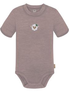 Normani Outdoor Sports Детский боди с короткими рукавами из мериносовой шерсти Tihoi, розовый