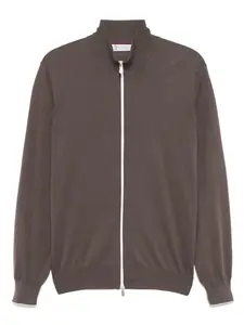 Толстовка на молнии Brunello Cucinelli, коричневый