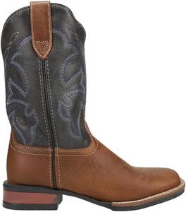 Детские ботинки Roper для мальчиков Monterey из кожи с квадратным носком и вышивкой, повседневные, средней высоты - черные, коричневые